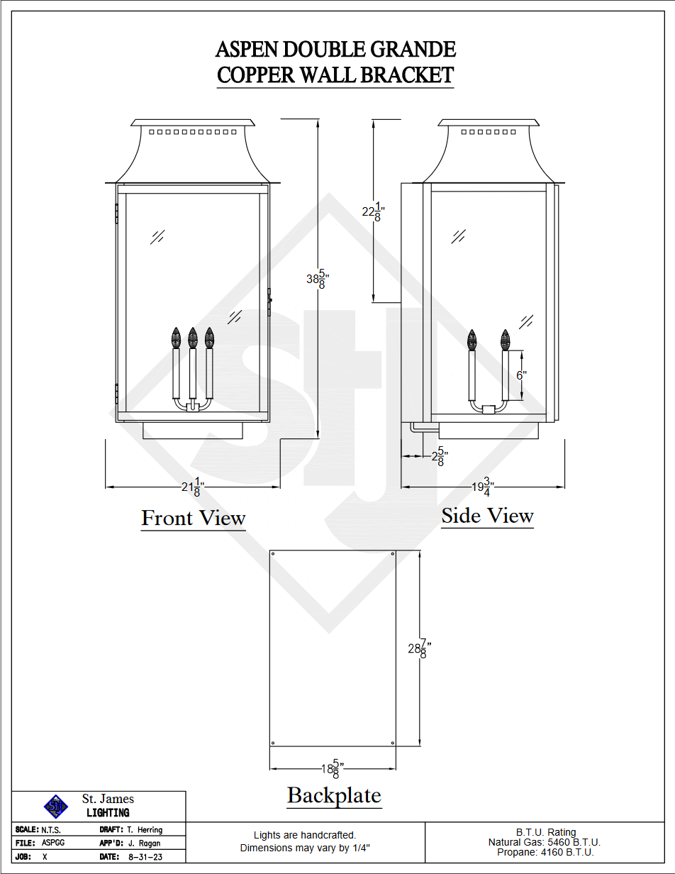 Line Drawings St. James Aspen Lantern