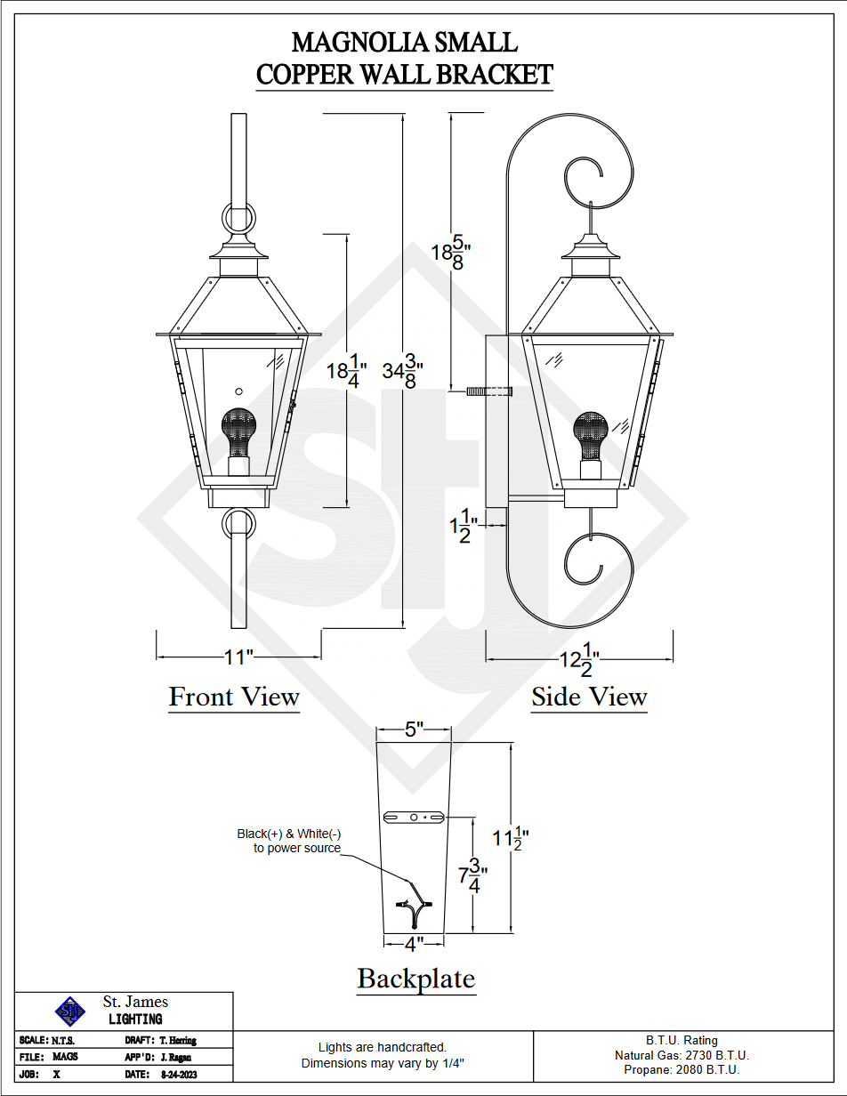 Line Drawings St. James Magnolia Lantern