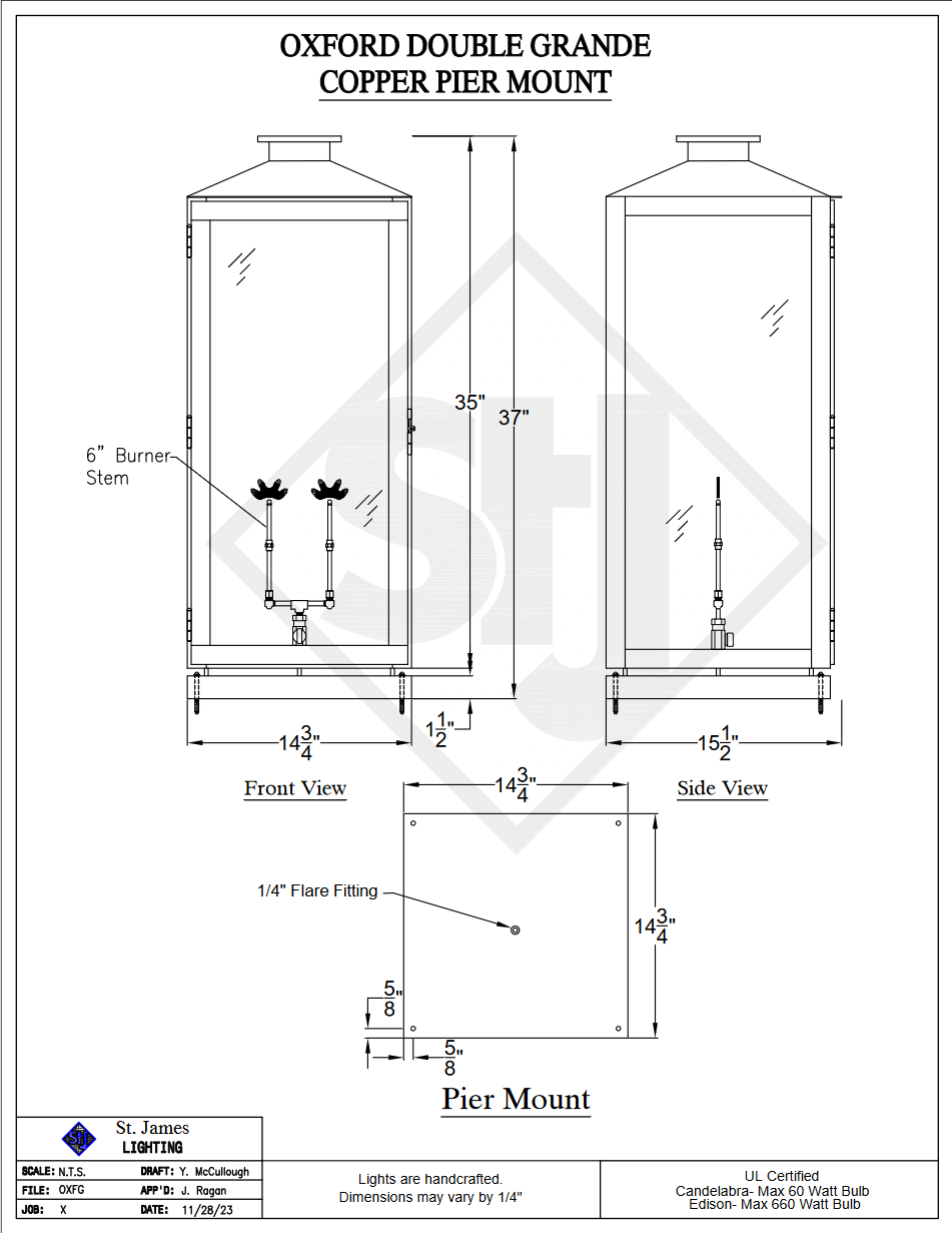 St. James Oxford Copper Outdoor Lantern