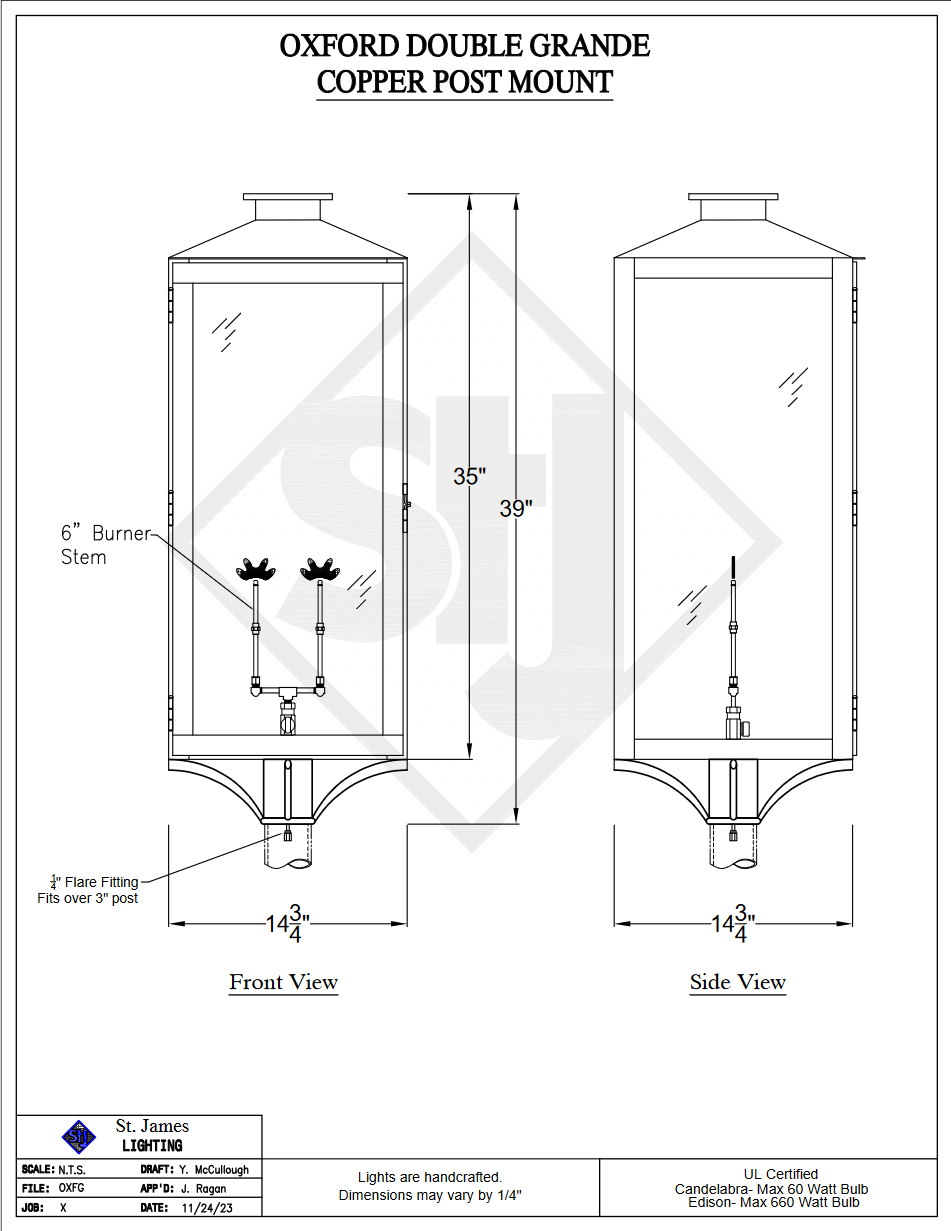 St. James Oxford Copper Outdoor Lantern