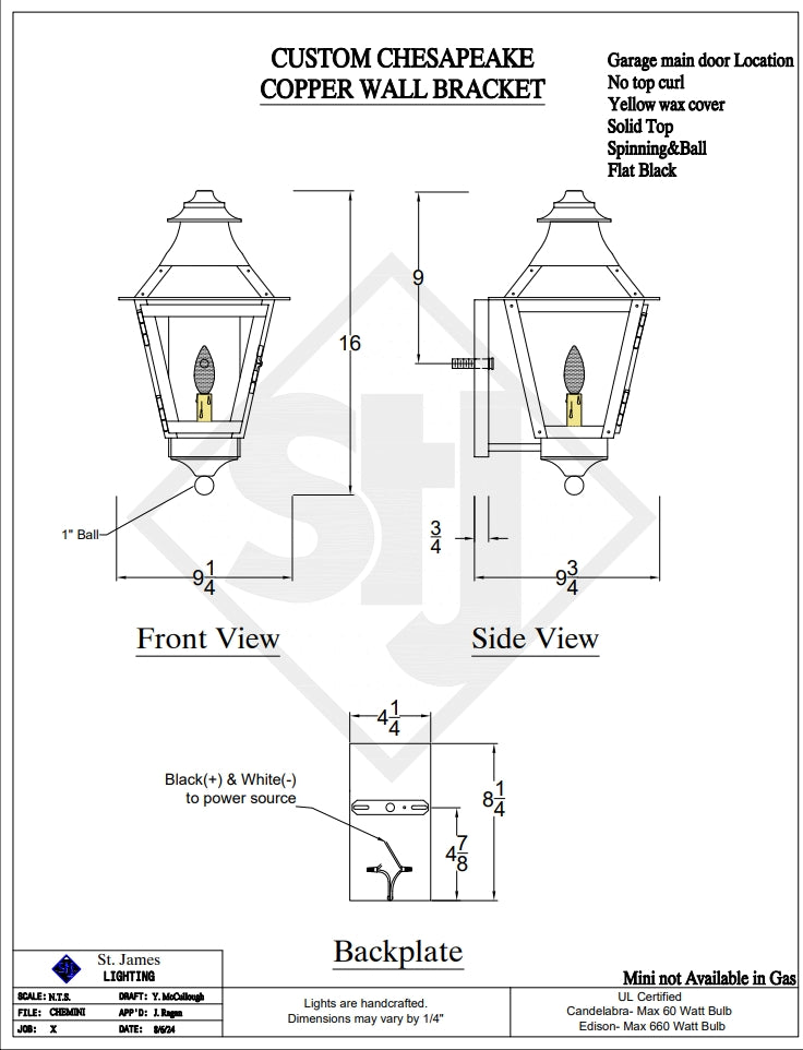 Line Drawing St. James Chesapeake Lantern