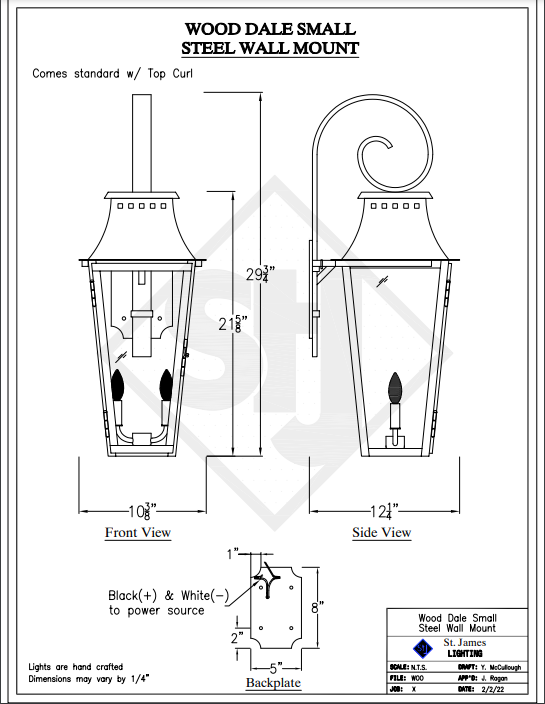 St. James Wood Dale Copper Lantern With Top Curl