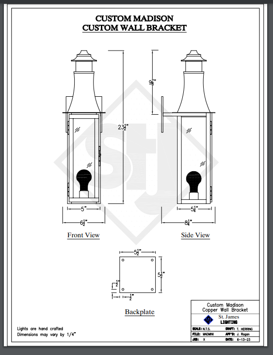 Line Drawings St. James Madison Lantern