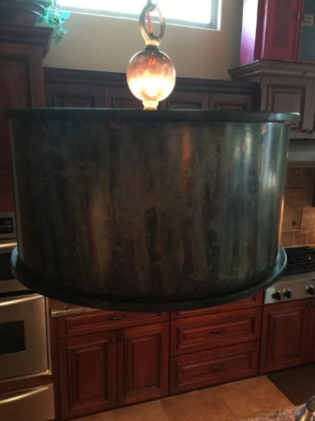St. James Hazelton Copper Drum Chandelier