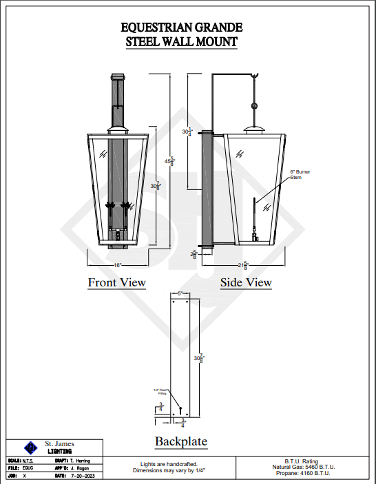 St. James Equestrian Copper Lantern Pendant Lights