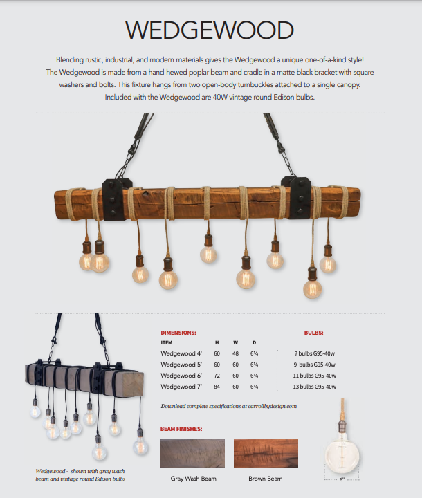 WOOD BEAM CHANDELIER