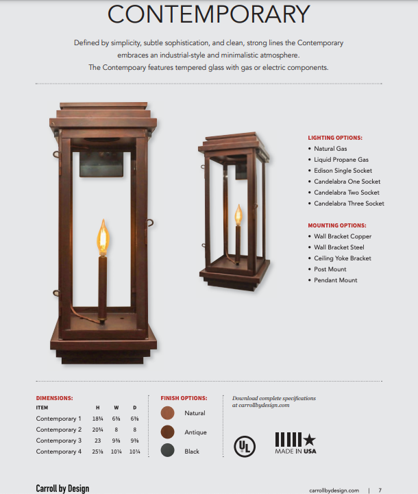 Contemporary Copper Lantern