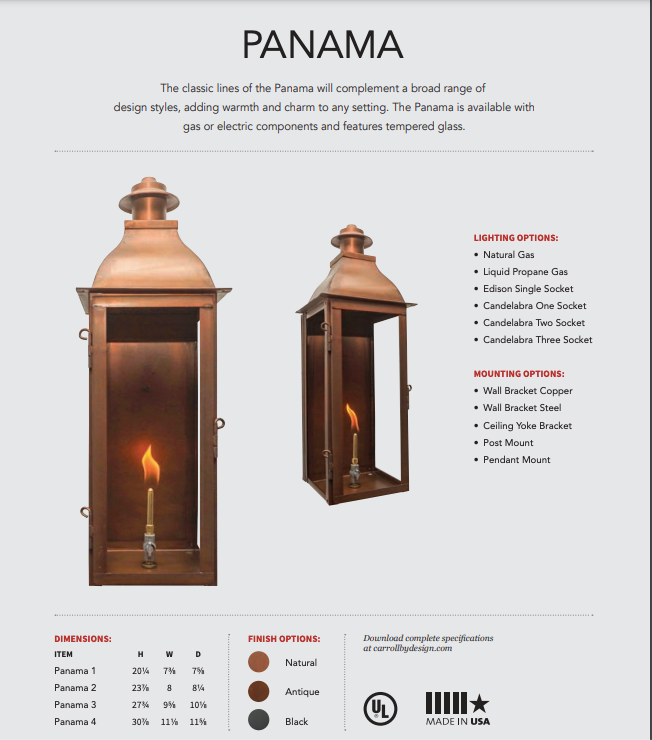 Panama Copper Lantern