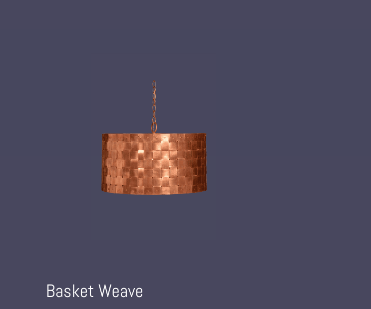 St. James Basket Weave Copper Chandelier