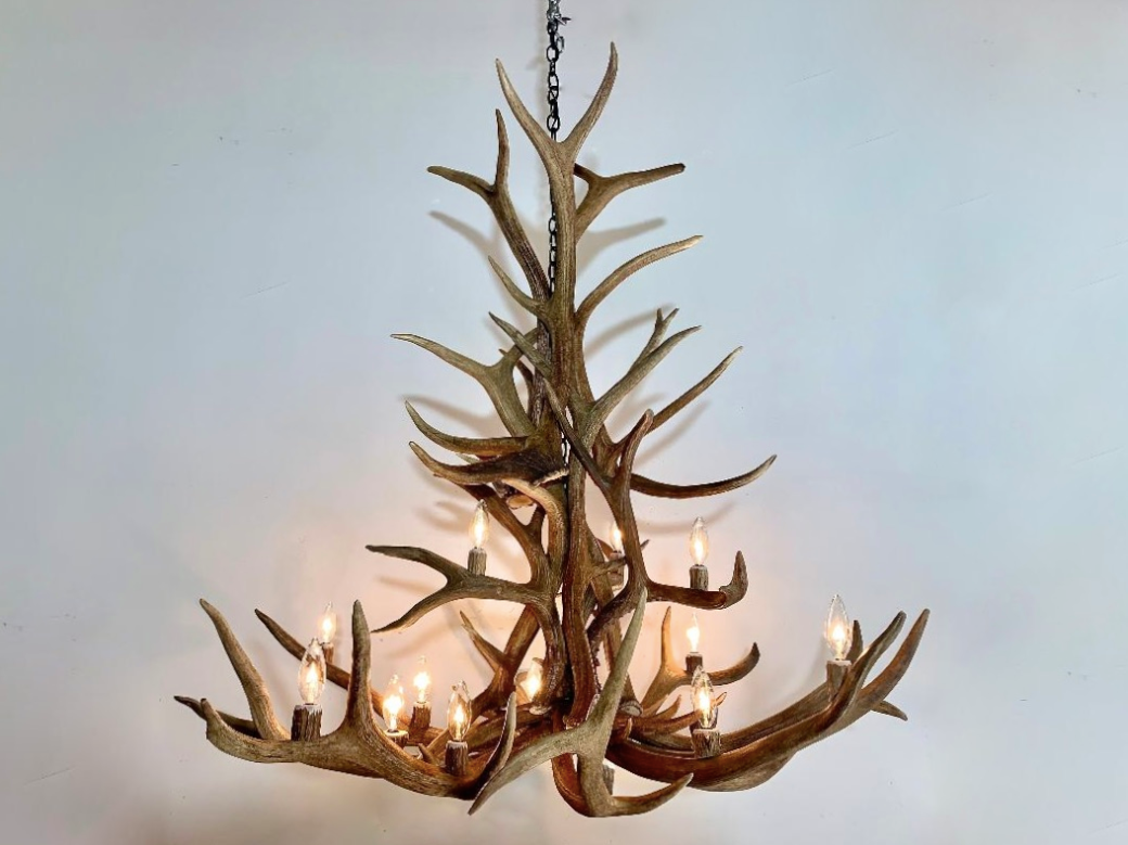Bob Marshall Wilderness Elk Deer Chandelier