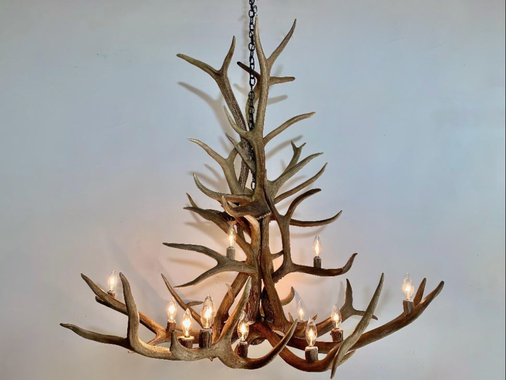 Bob Marshall Wilderness Elk Deer Chandelier