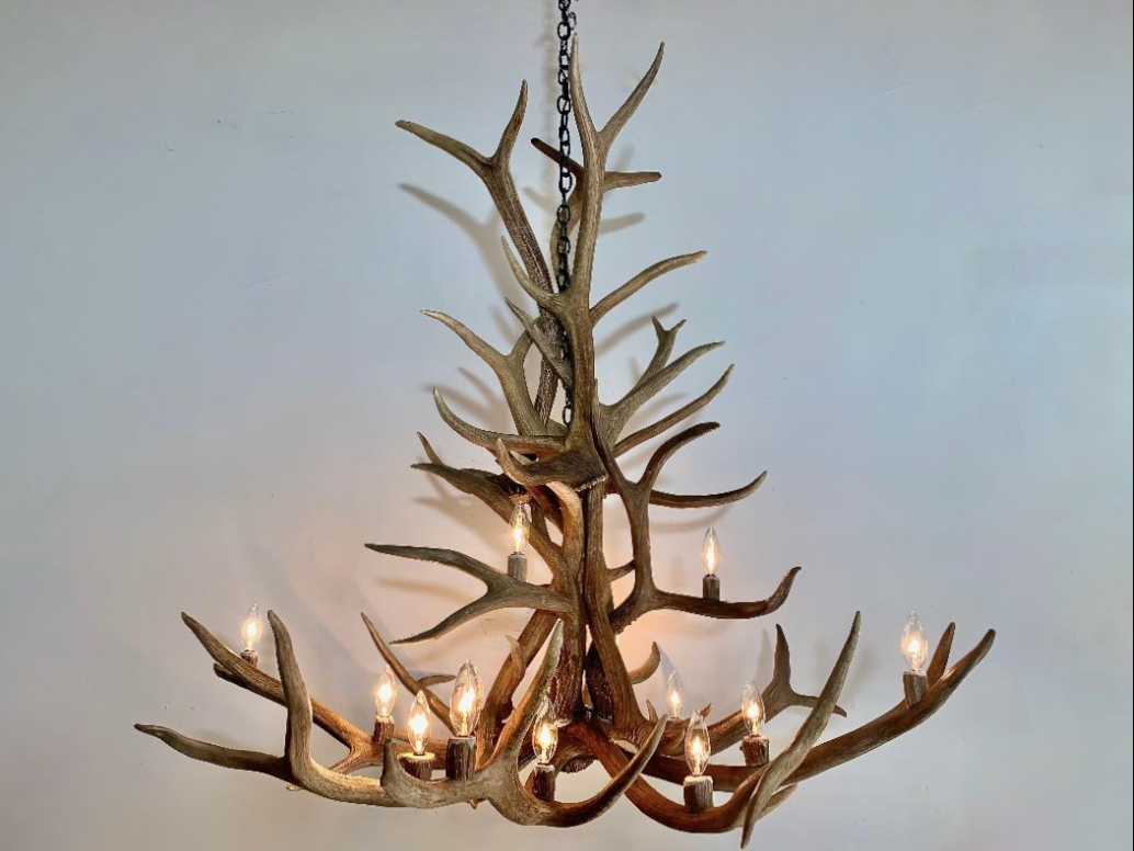 Bob Marshall Wilderness Elk, Deer Chandelier