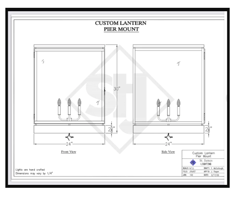 St. James Frisco Copper Lantern Custom Designs
