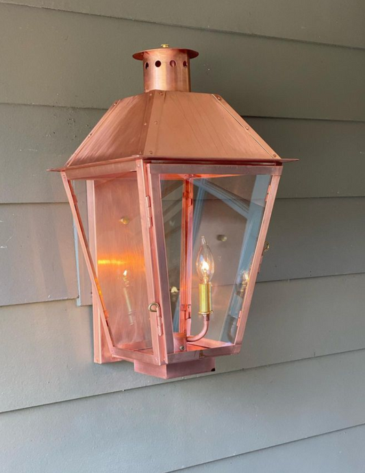 Outdoor Gas Electric Copper Lantern Kitchen Island Pendant Ceiling Light Fixture Chandelier Entryway Patio Light
