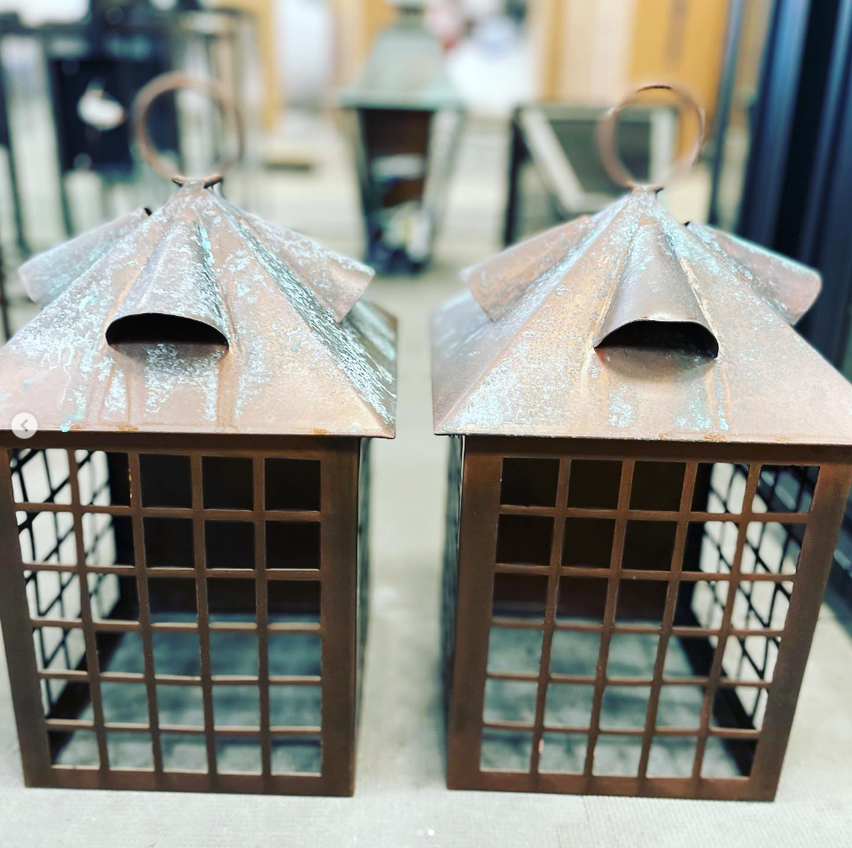 St. James Bird Cage Copper Lantern Custom Design