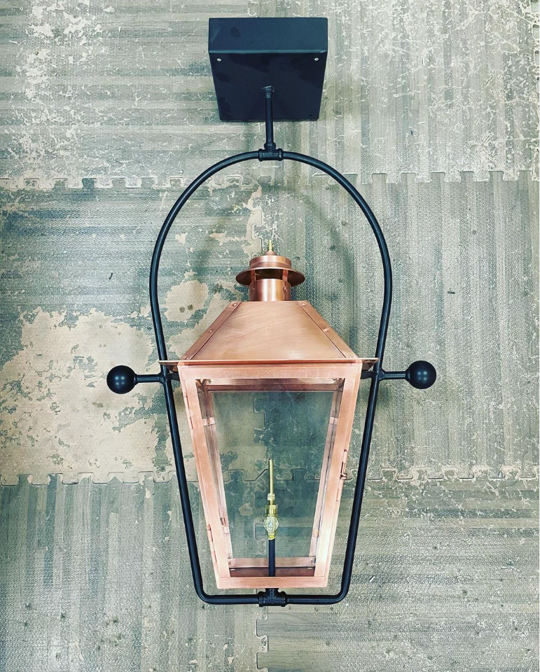 St. James Magnolia Copper Lantern Pendant Light