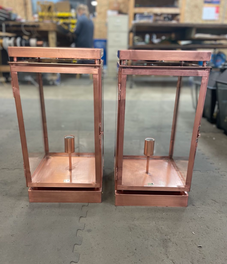 Custom Frisco Pier Mounted Lanterns.