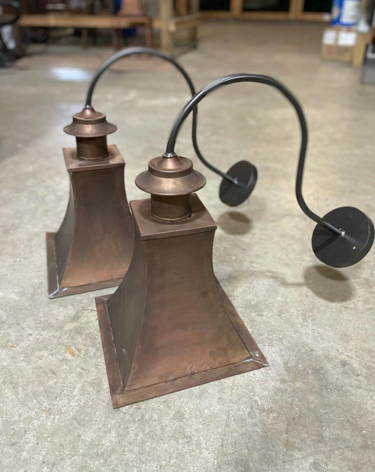 Custom Barn-shades using Large Madison roofs with Gooseneck Arms