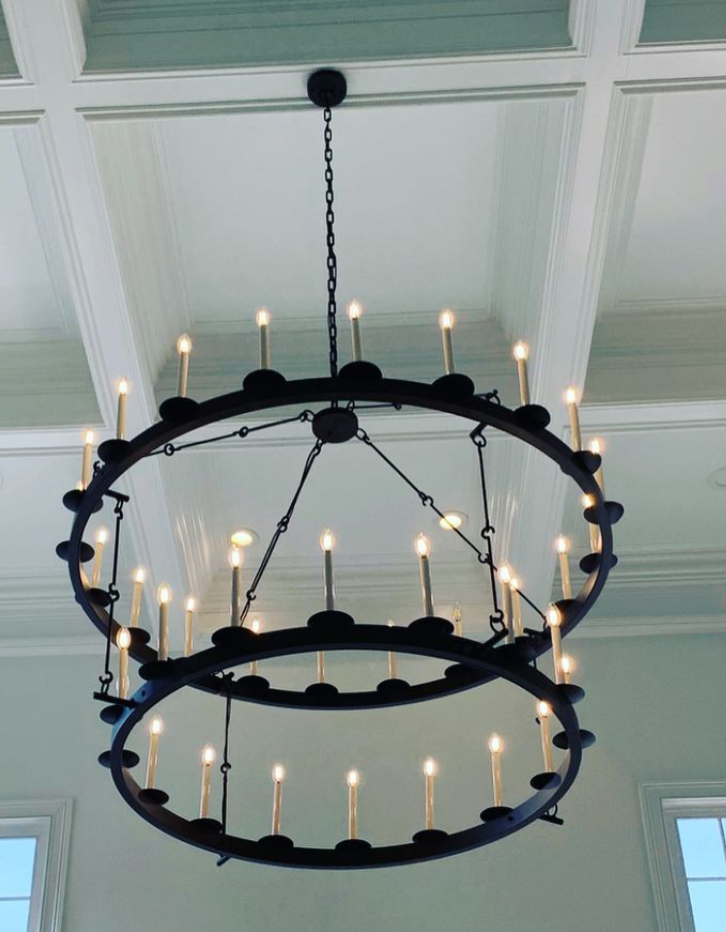 St. James Churchill Steel Chandelier Custom Design