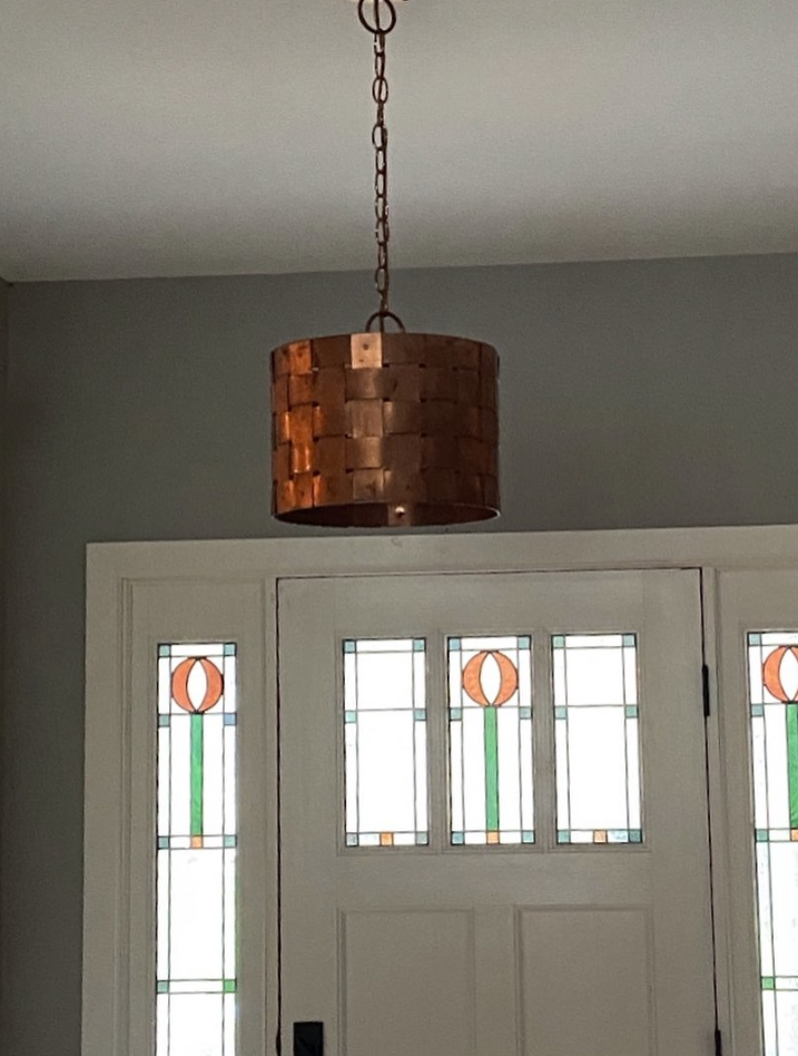 St. James Basket Weave Copper Chandelier