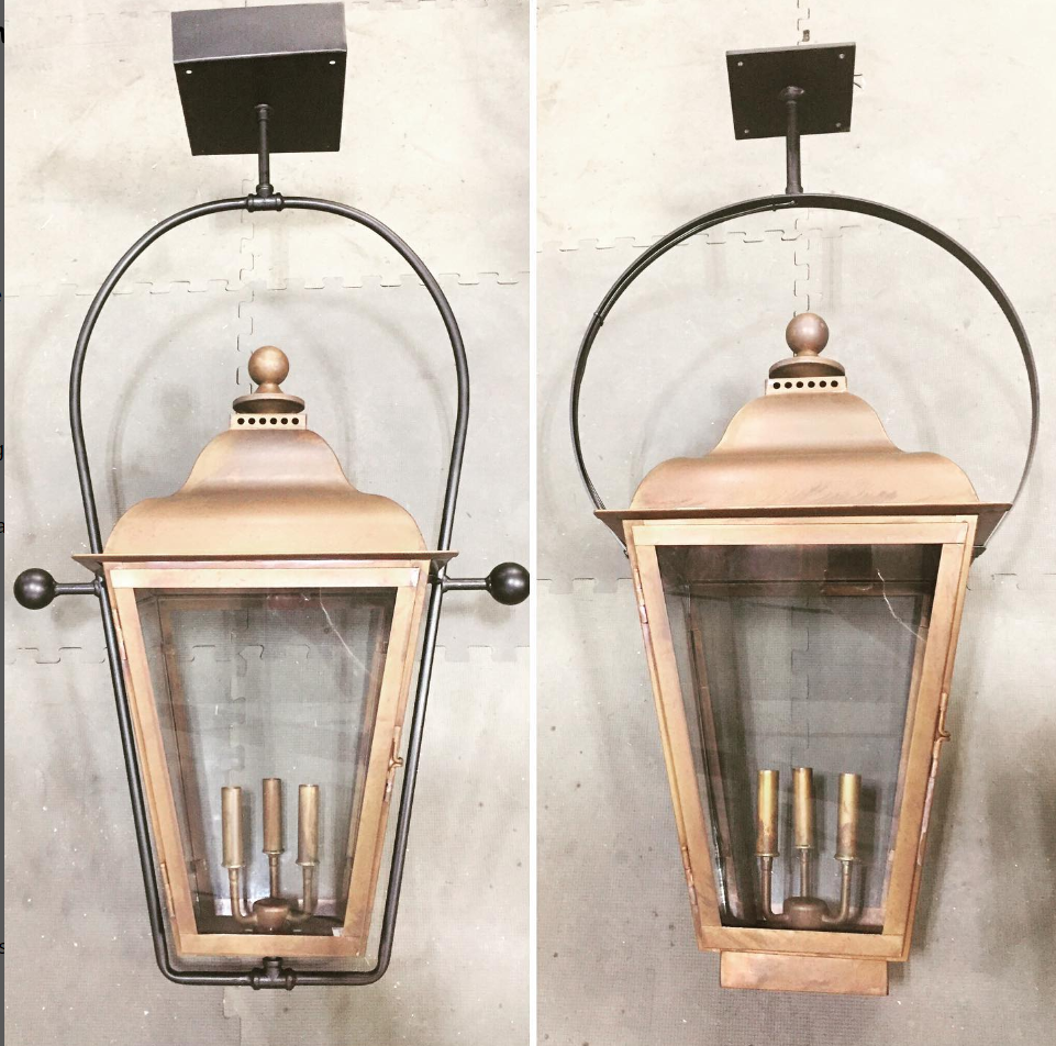 St. James Brunswick Copper Lantern With Top Curl
