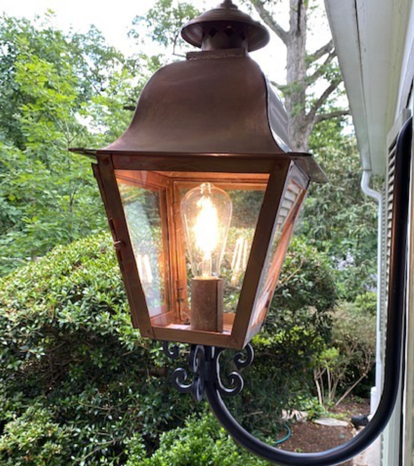 Outdoor Gas Electric Copper Lantern Kitchen Island Pendant Ceiling Light Fixture Chandelier Entryway Patio Light