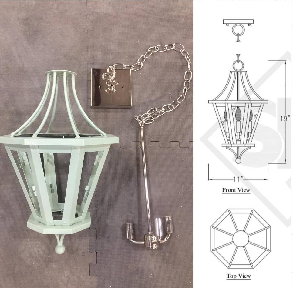 St. James French Market Copper Lantern Pendant Light Custom Design