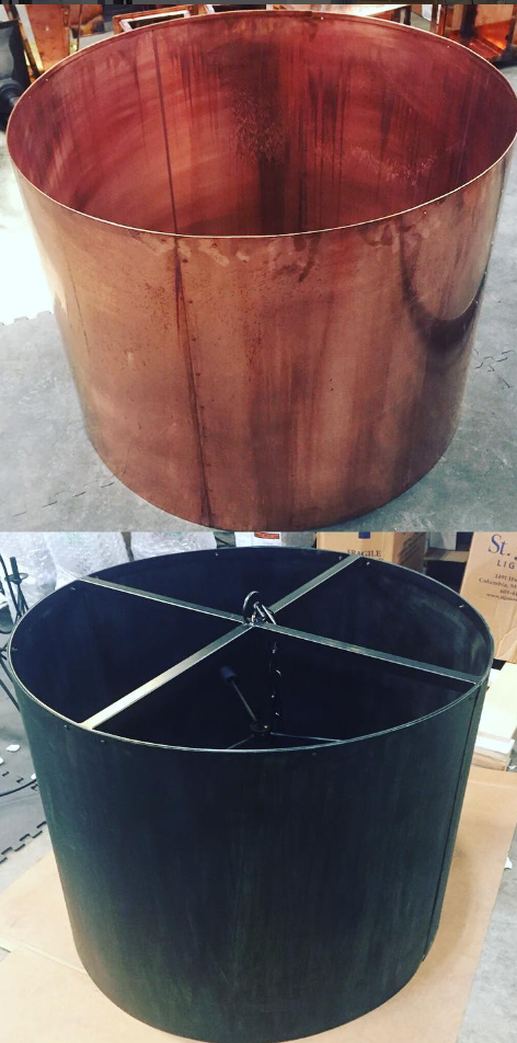 St. James Round Copper Drum Kitchen Island Pendant Light