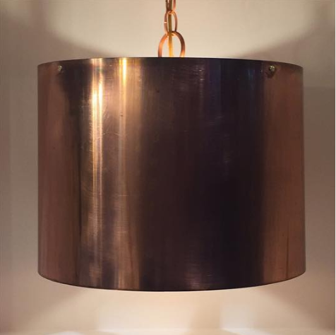 Copper online drum chandelier