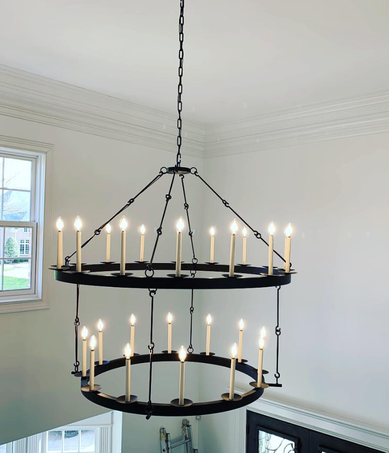 St. James Churchill Steel Chandelier