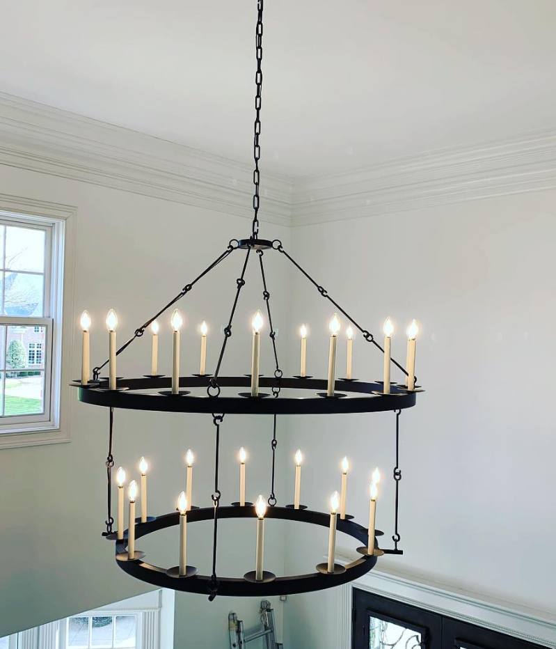 St. James Churchill Steel Chandelier Custom Design