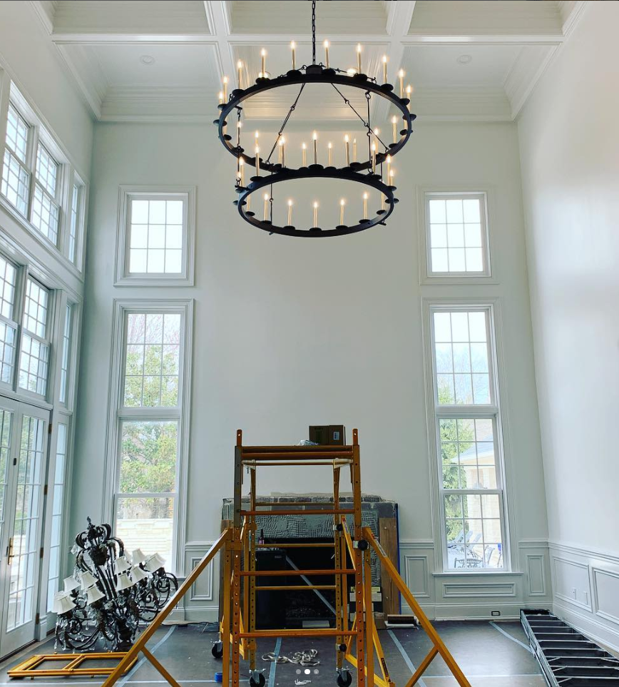 St. James Churchill Steel Chandelier