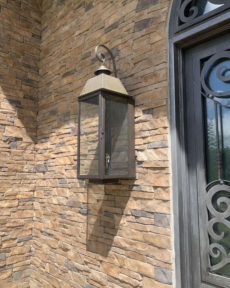 St. James Sweetwater Copper Lantern With Top Curl