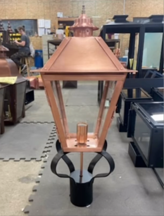 St. James Magnolia Copper Lantern Pendant Light