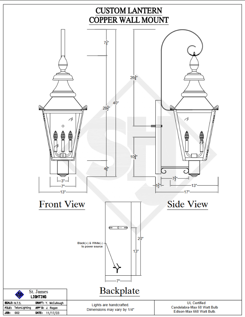 Line Drawings St. James Logan Lantern