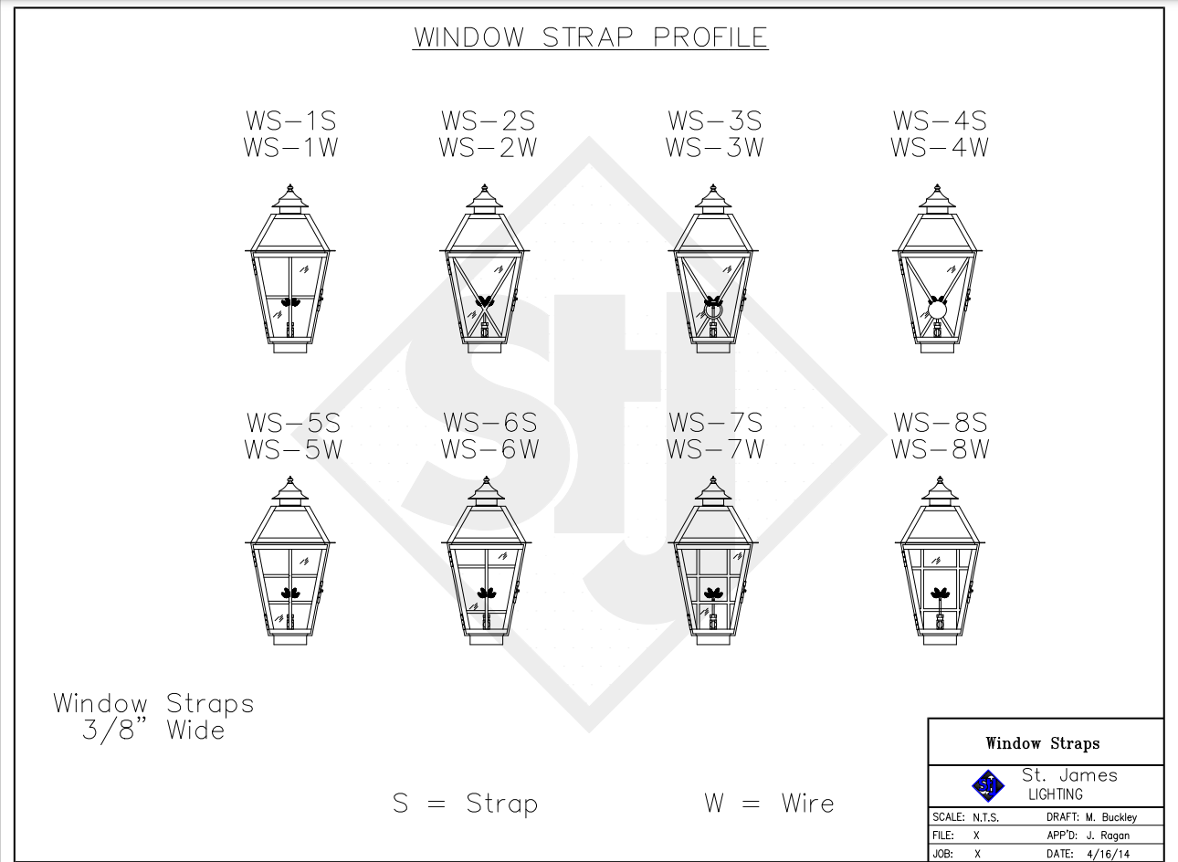 Lantern Window Straps (Lanterns Shown Are Not Included)