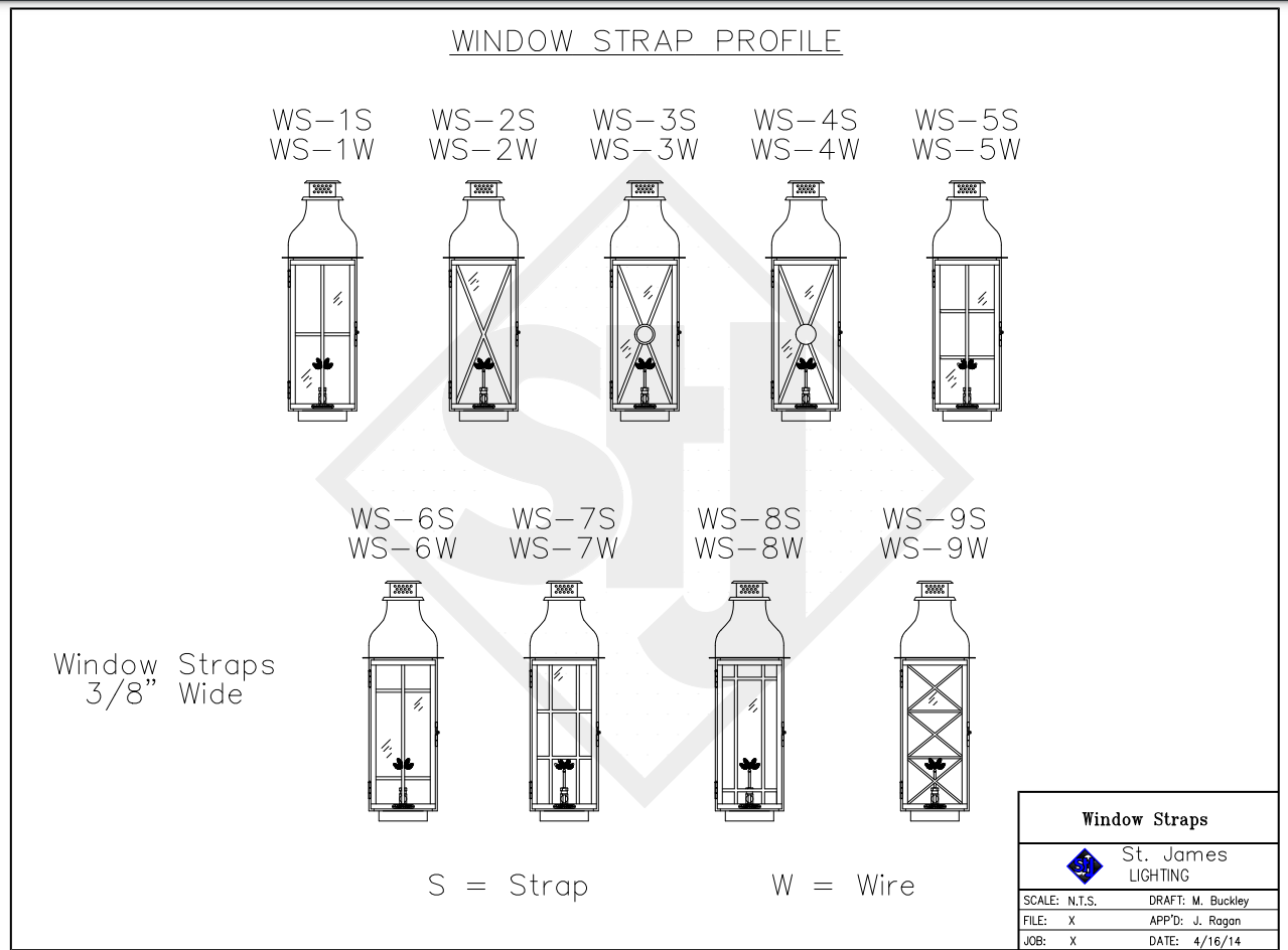 Lantern Window Straps (Lanterns Shown Are Not Included)