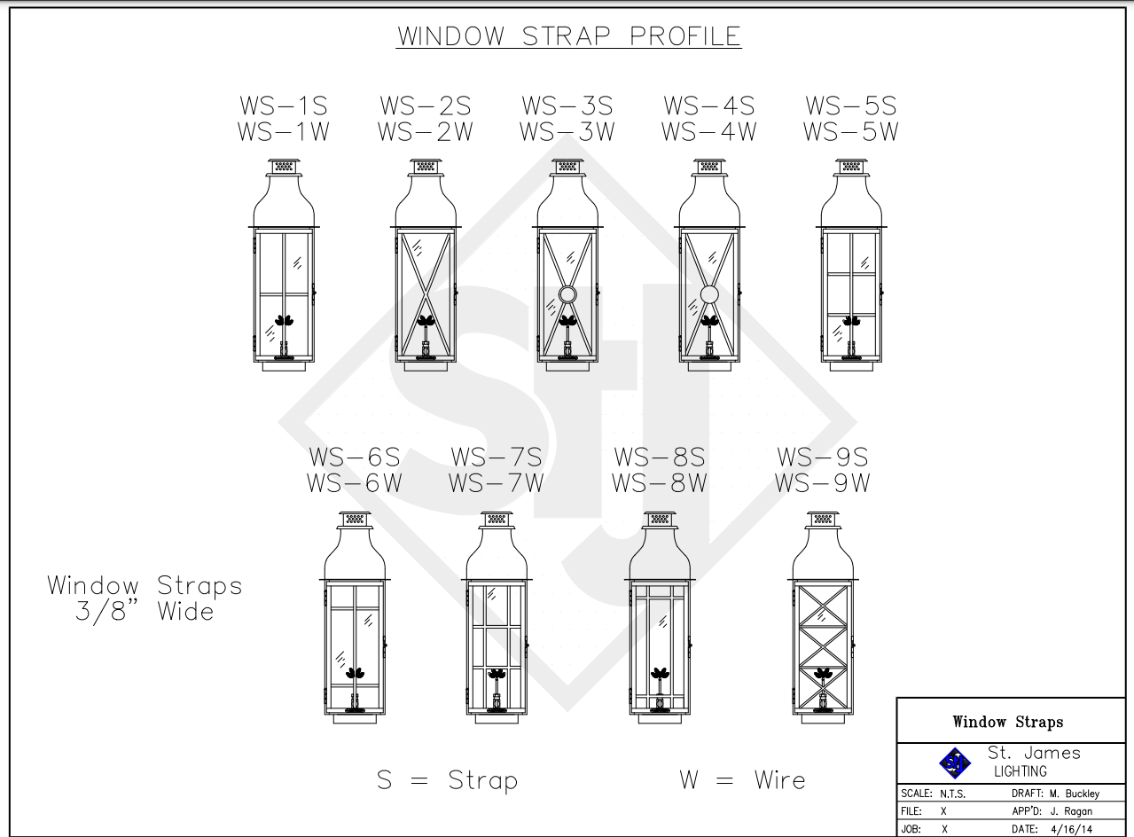 St. James Lantern Window Straps