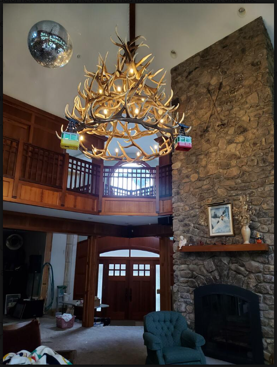 Regal Elk Real Antler Chandelier