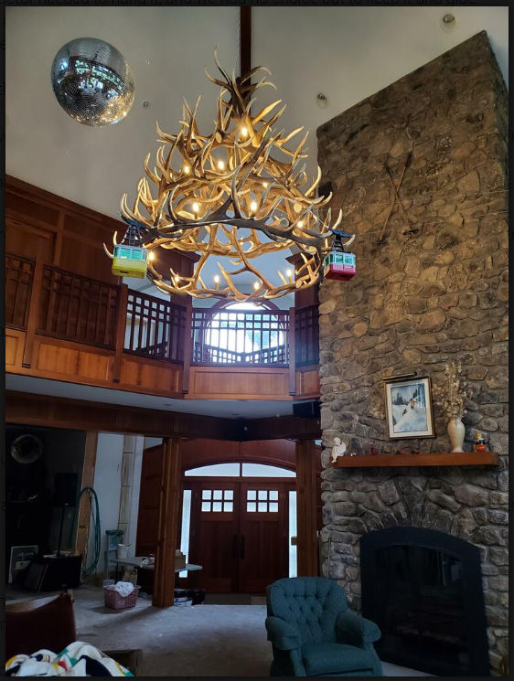 Regal Elk Antler Chandelier