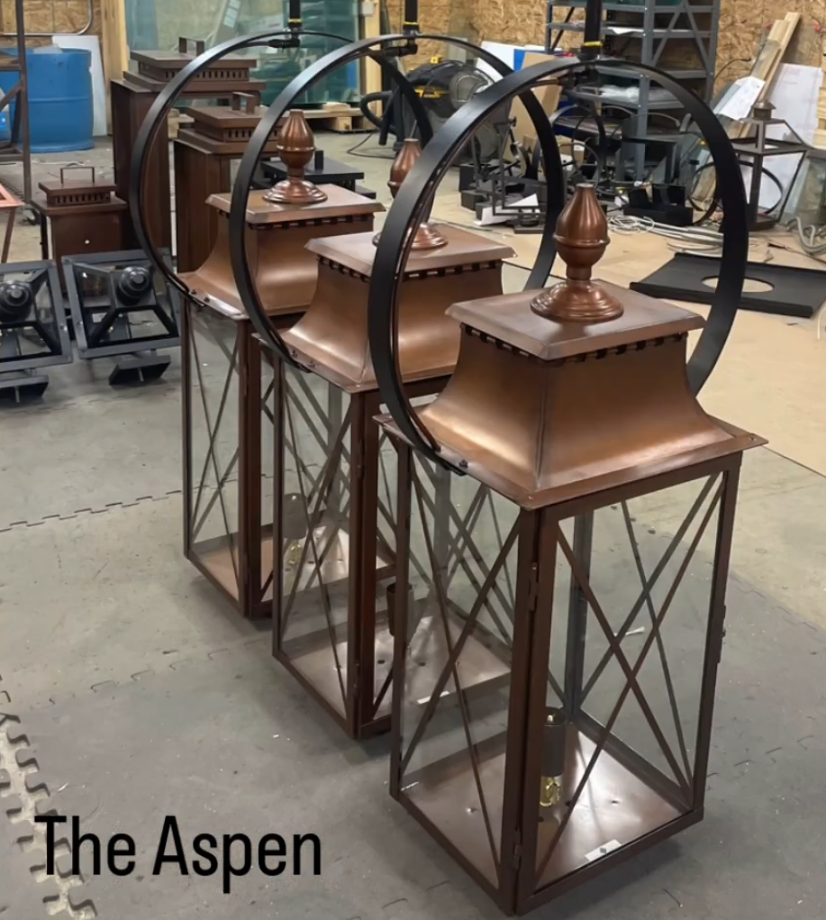 Outdoor Gas Electric Copper Lantern Kitchen Island Pendant Ceiling Light Fixture Chandelier Entryway Patio Light
