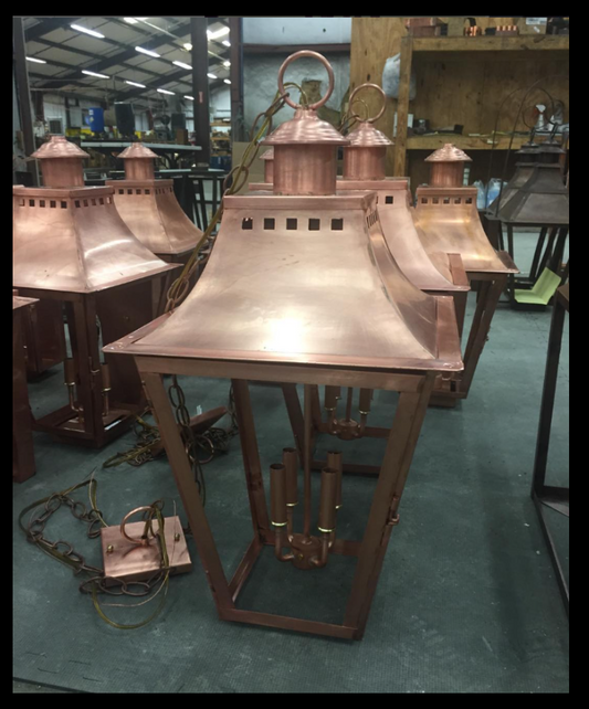 Outdoor Gas Electric Copper Lantern Kitchen Island Pendant Ceiling Light Fixture Chandelier Entryway Patio Light