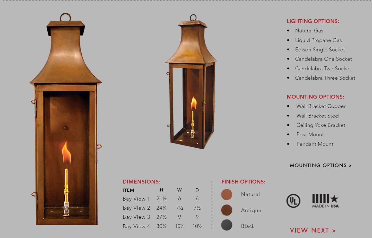 Carroll by Design Bay View Copper Lantern