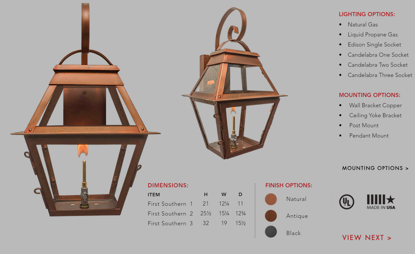 Carroll by Design First Southern Copper Lantern