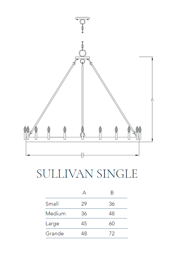 St. James Sullivan Single Tier Steel Chandelier