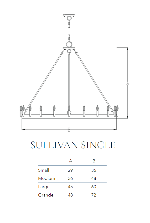 St. James Sullivan Single Tier Steel Pendant Light Chandelier