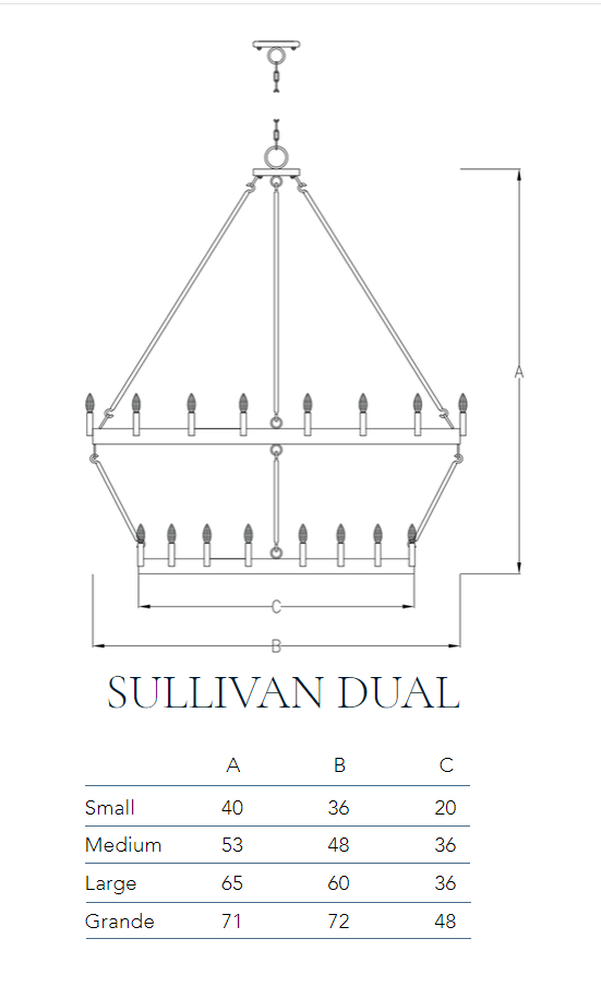 St. James Sullivan 2 Tier Steel Pendant Light Chandelier