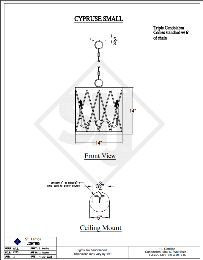 St. James Cypruse Copper Kitchen Island Pendant Lights