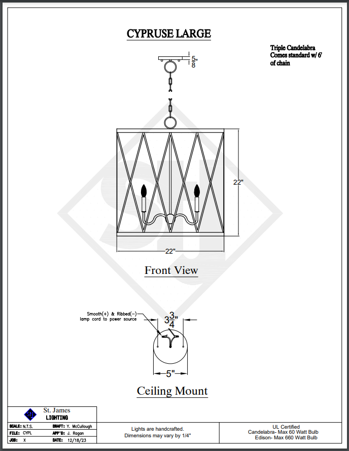 St. James Cypruse Copper Kitchen Island Pendant Lights