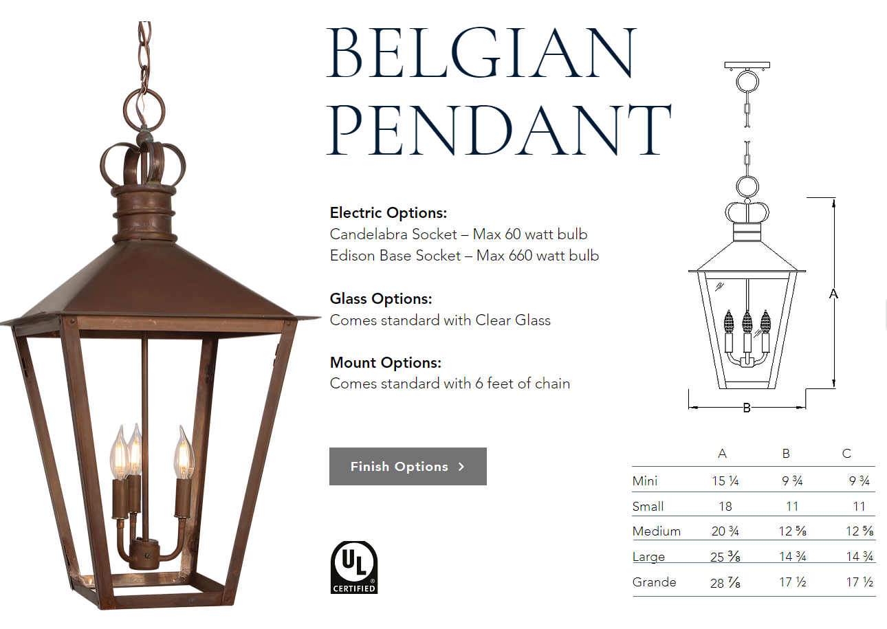 St. James Belgian Pendant Kitchen Island Light